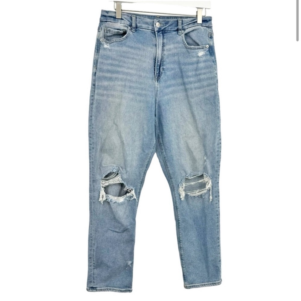 AE curvy ripped mom jeans